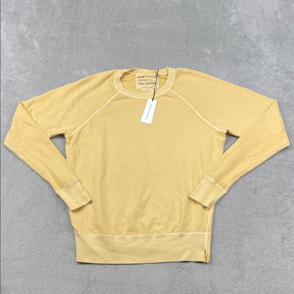 NEW Unsubscribed S‎ 100% Cotton Yellow Crewneck Sweatshirt